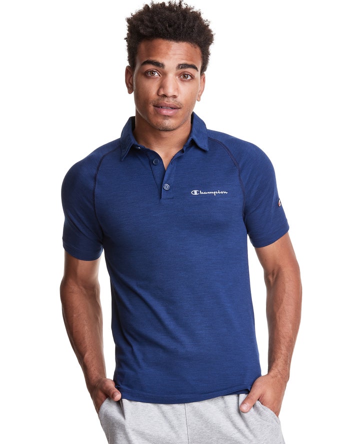 Camiseta Champion Hombre - Sport Polo ( Azules ) 6748529-VD